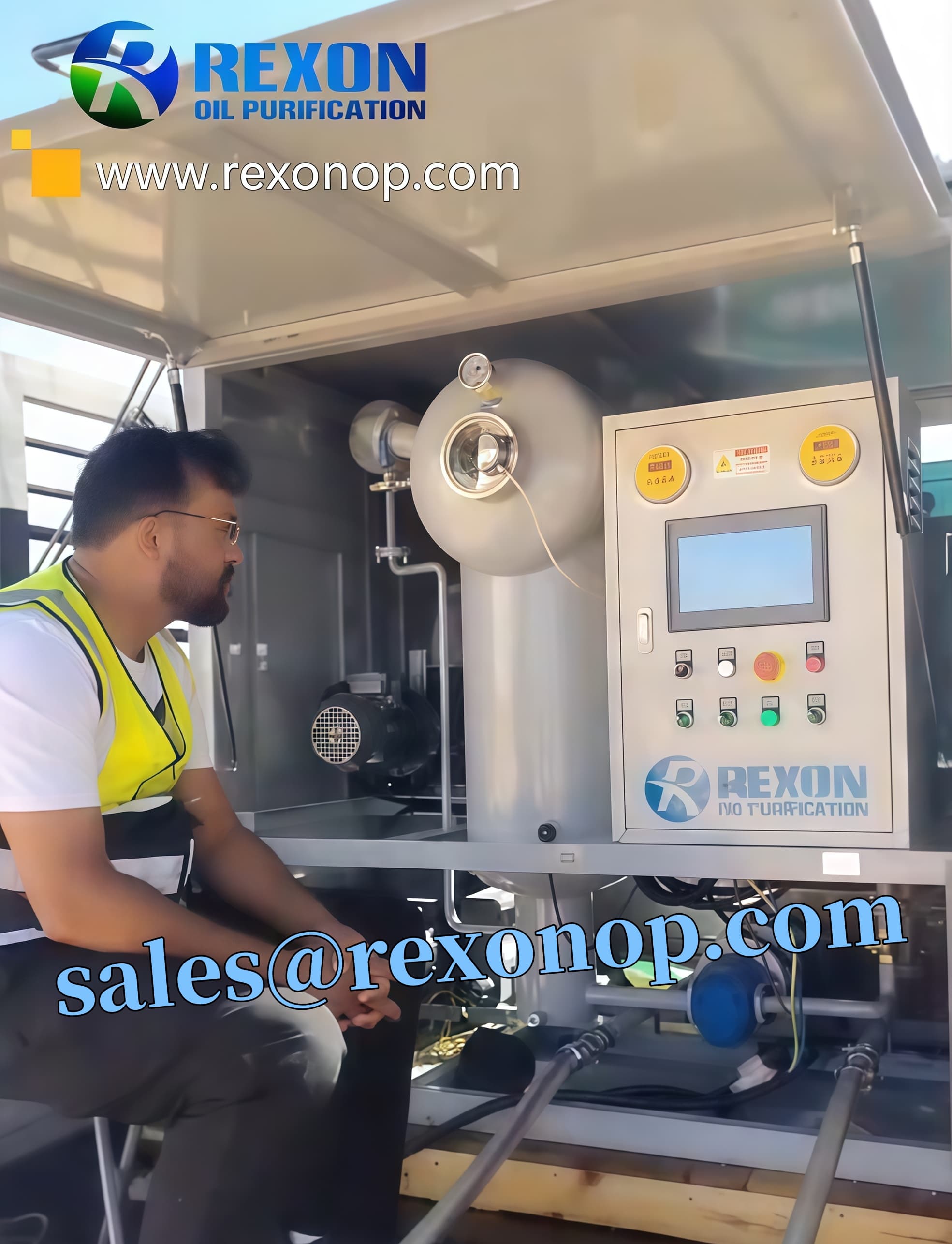 REXON ZYD-50(3000 LPH) Double-Stage Vacuum Transformer Oil Purifier Successfully Operating at Customer Site in Saudi Arabia